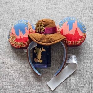 Brown and Red Mouse Ear Headband
